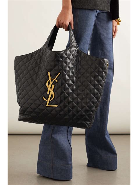 fuzzy ysl bag|Y TOTE IN LEATHER .